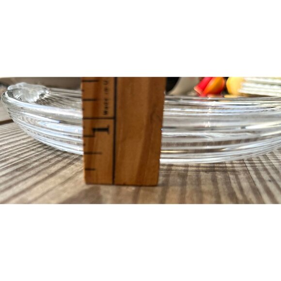 Vintage Mikasa neo Classic Glass Plate With Frosted & Ribbed Accents 7 in - Picture 8 of 11